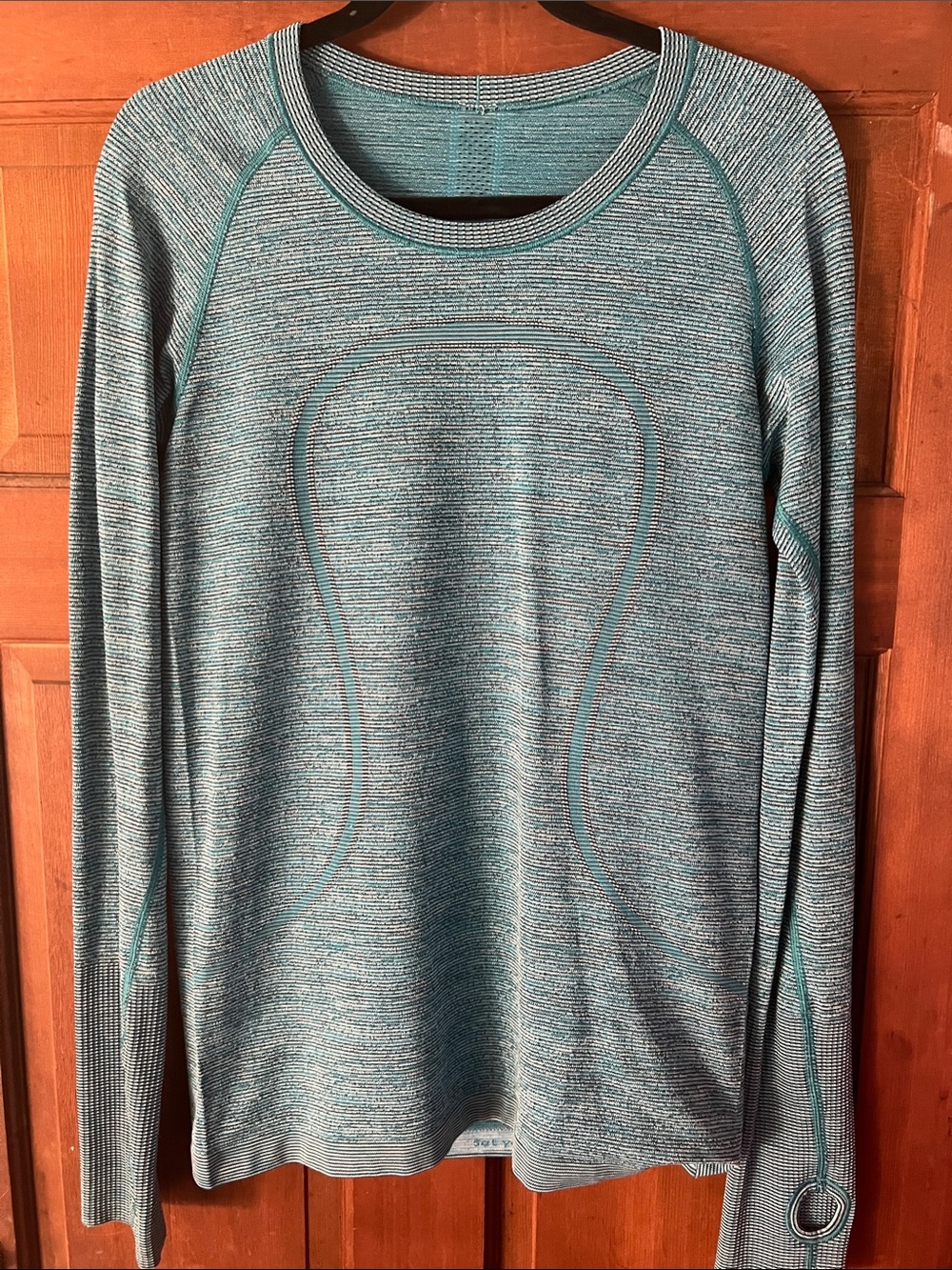 lululemon athletica Long Sleeve Teal and Gray Swiftly Tech